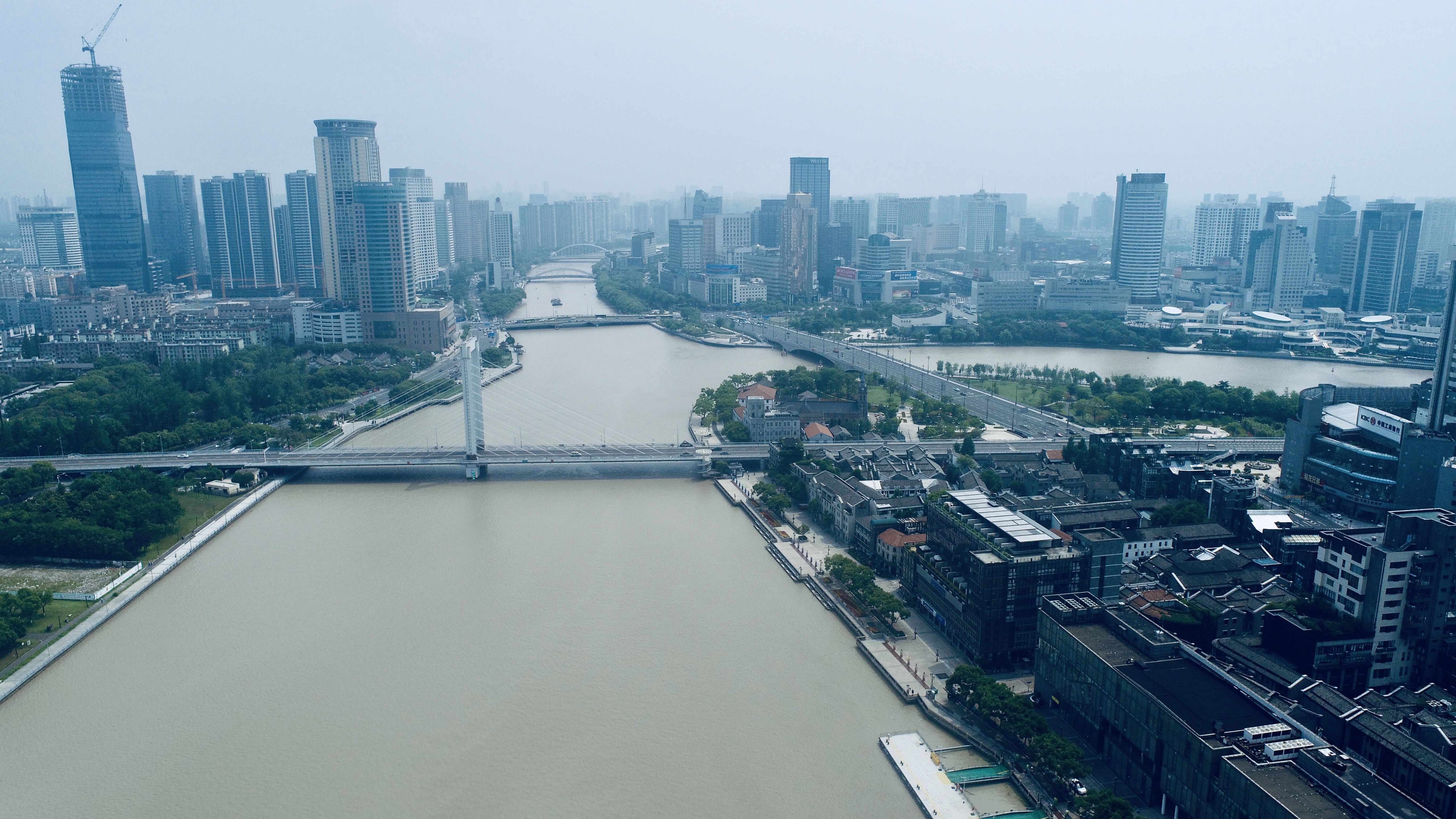 大运河-浙东运河宁波段-三江口全景